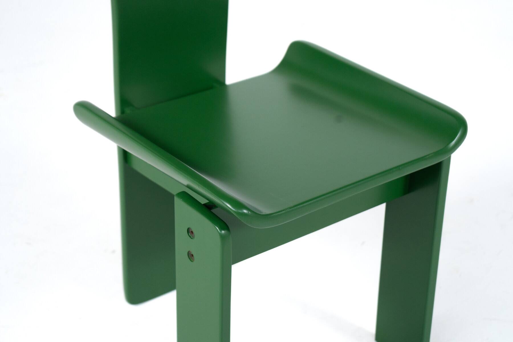 Set of 6 Green Diago Chairs by Edoardo Landi for Nikol, 1970s