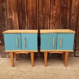 Pair of revamped 60s bedside tables