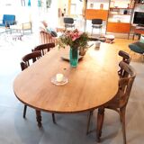 Farm table walnut oval tray