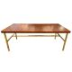 Scandinavian coffee table in teak and brass.