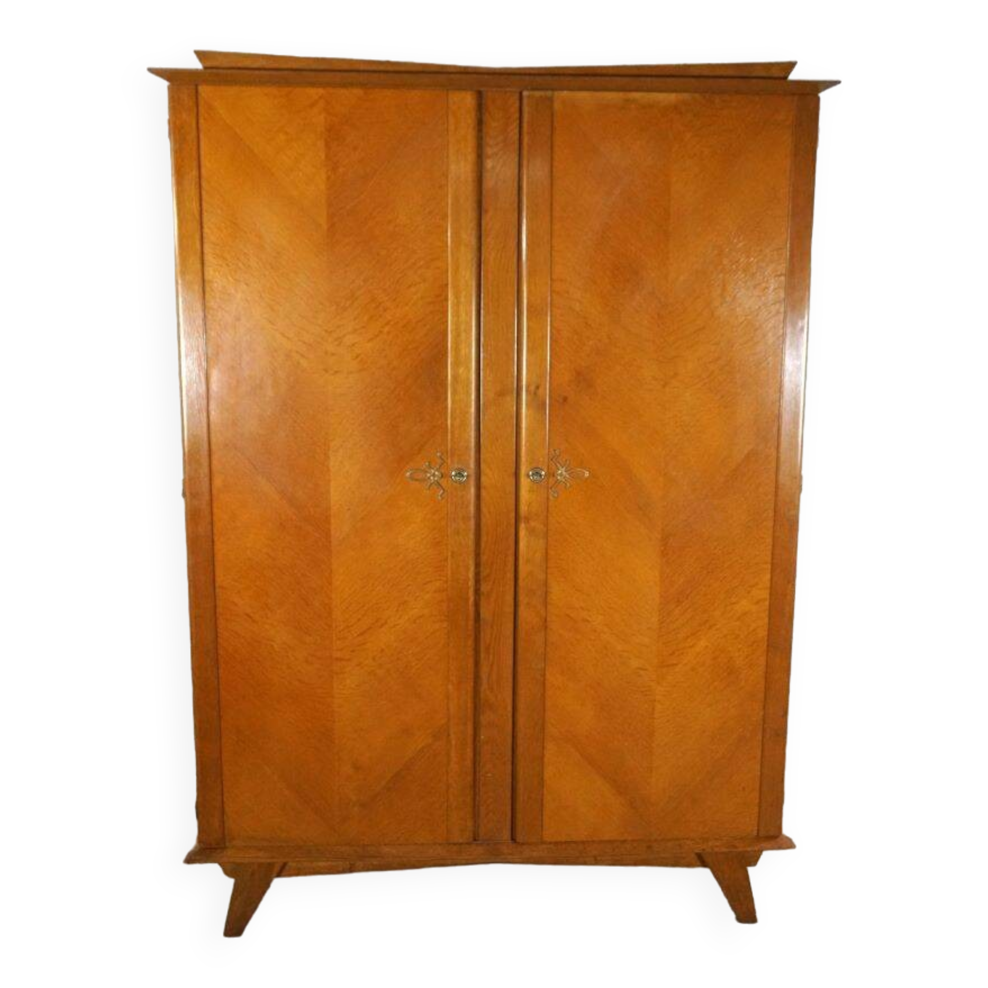 Vintage two-door wardrobe from the 50s, easy to assemble