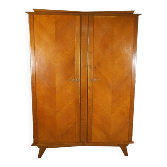 Vintage two-door wardrobe from the 50s, easy to assemble
