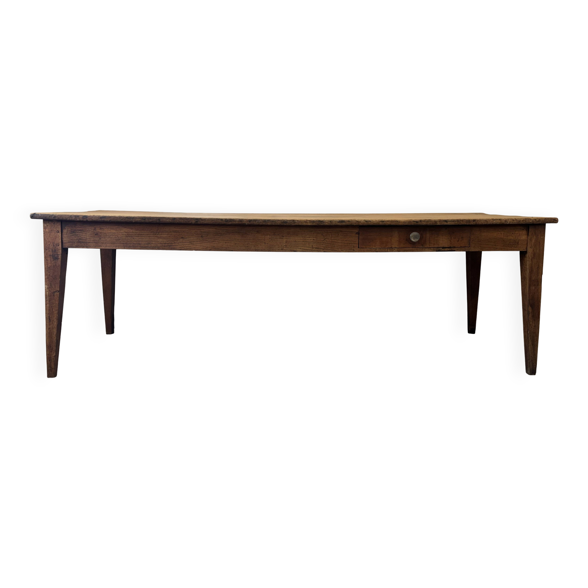 Authentic vintage farmhouse table from the 1950s in solid oak.