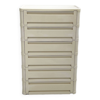 Cabinet blanc modèle “4964” par olaf von bohr pour kartell, 1970