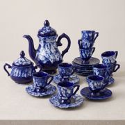 Coffee service Ceramic of Vallauris, Cobalt Foaming Glaze