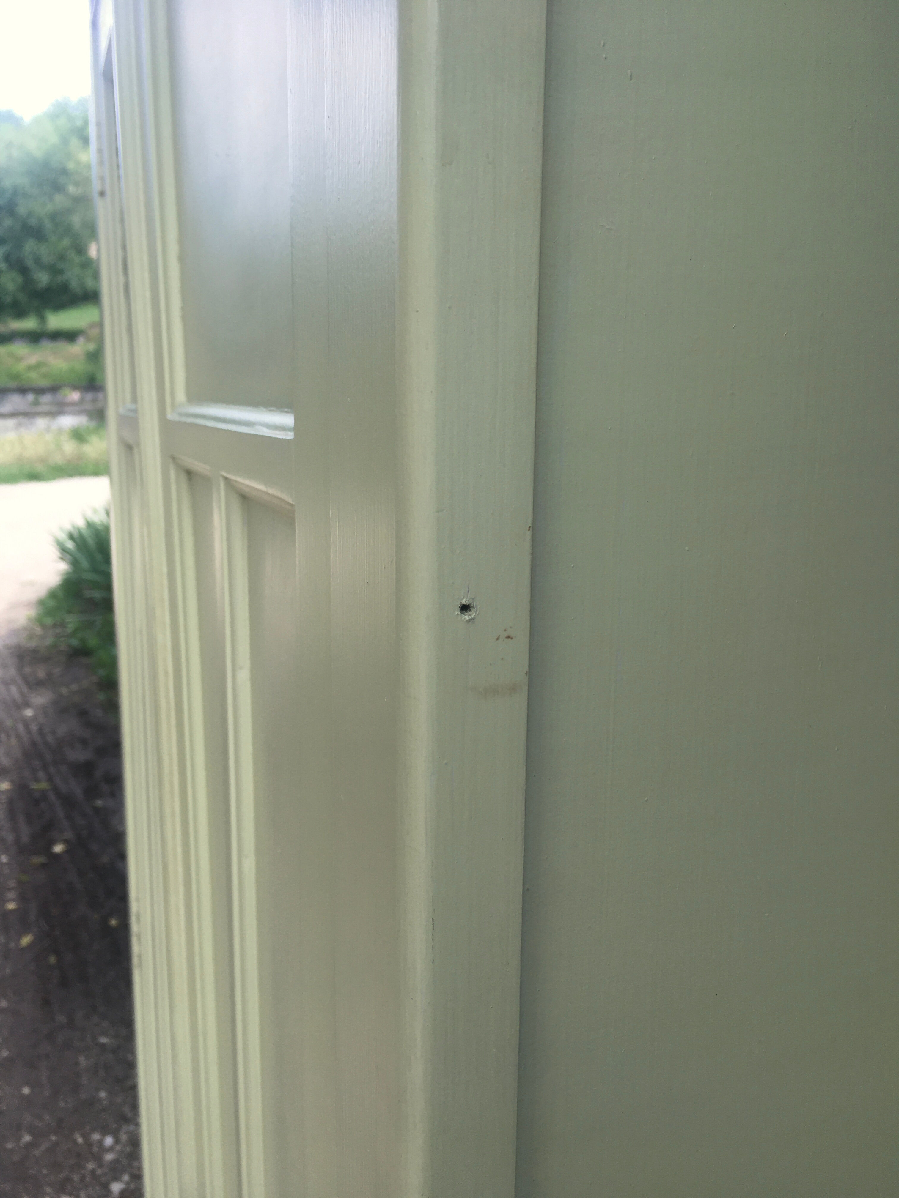 Parisian yellow wooden wardrobe