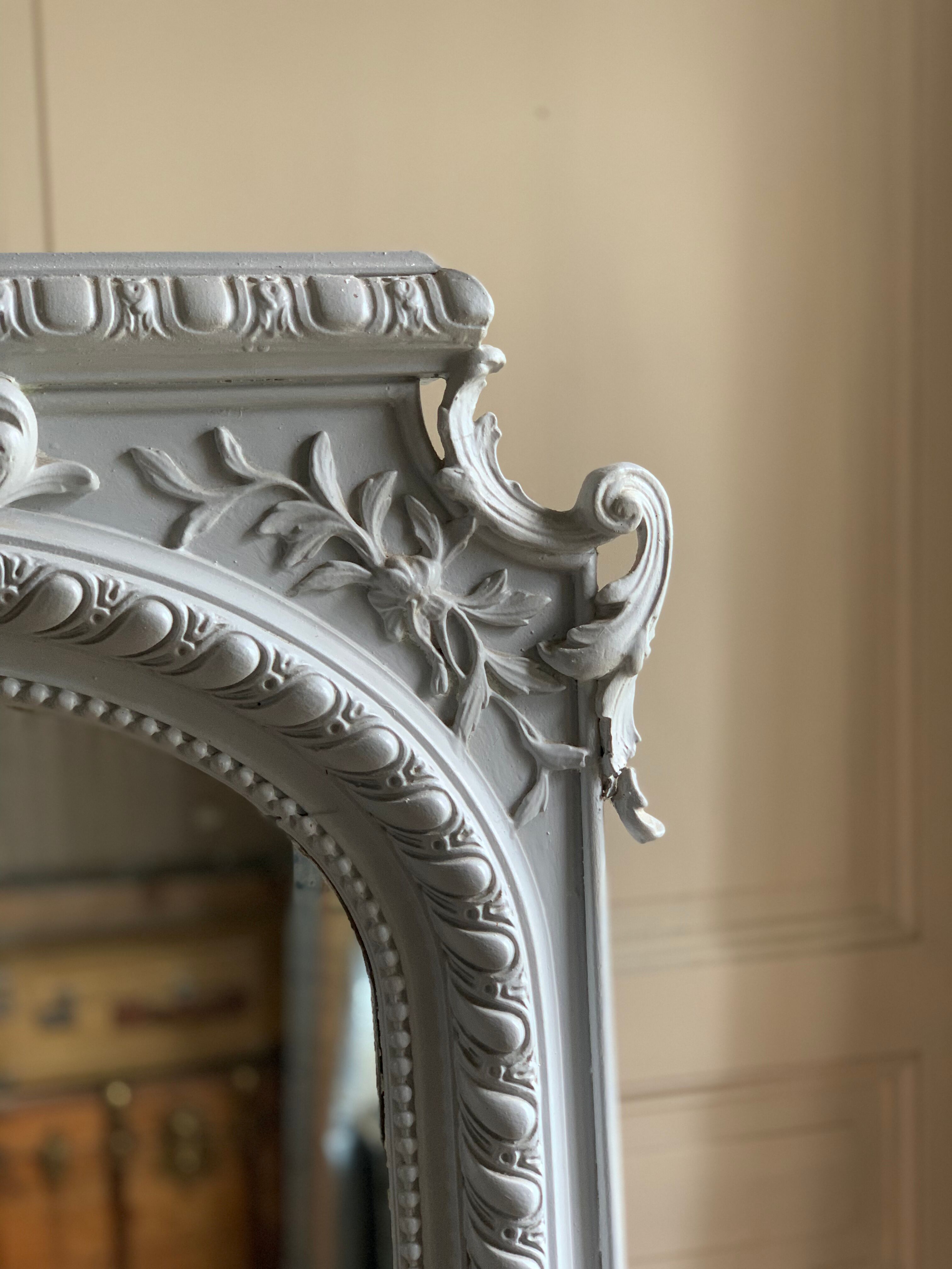 Mirror fireplace trumeau antique, 161x102 cm