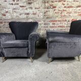 Pair of vintage italian armchairs 1950 by Isa Bergamo