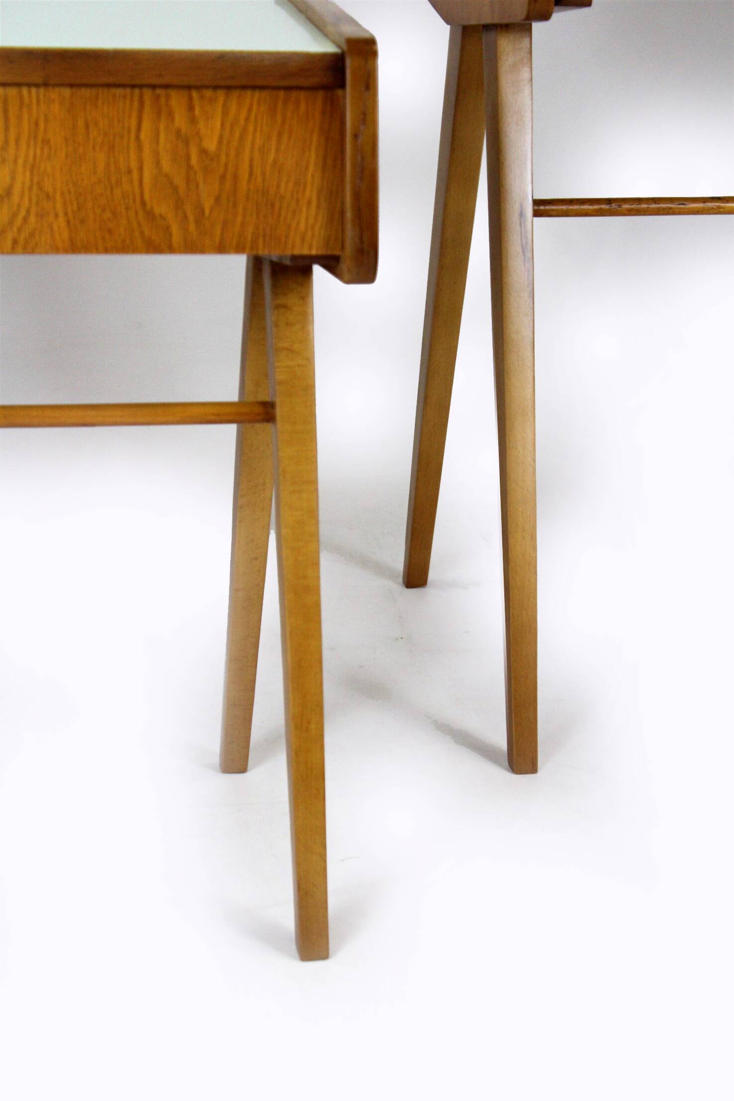 Restored Mid-Century Nightstands & Dressing Table, Czechoslovakia, 1960s