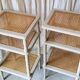 Pair of caned dessert tables