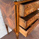 Small chest of drawers of Louis XVI style in veneer wood