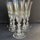 6 flûtes à champagne Saint Louis service Lozère taillé estampillées