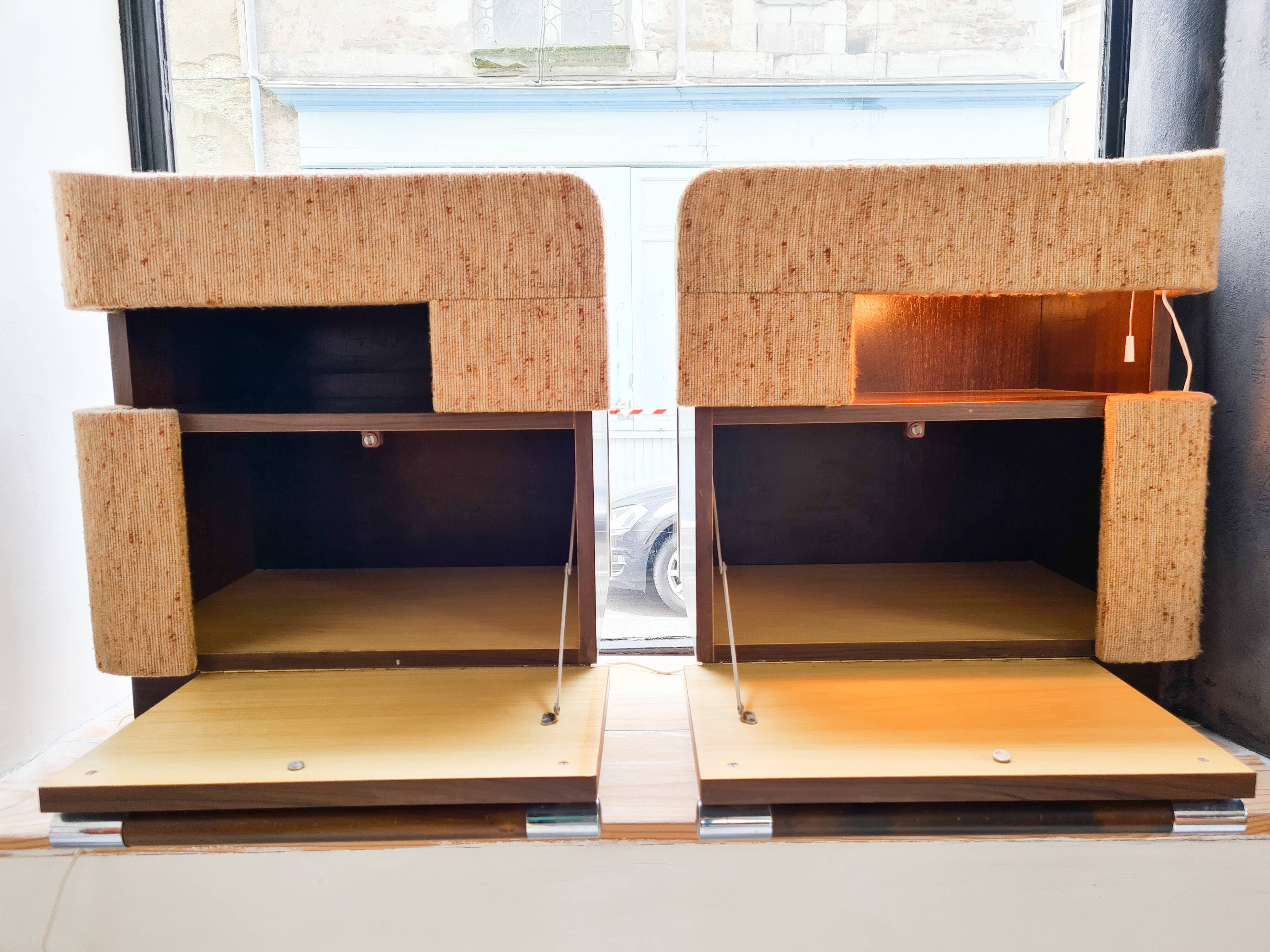 Pair of bedside tables 80s