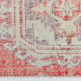 3x9 red & beige vintage runner rug 82x269cm