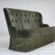 1970s, Danish 3-seater sofa, furniture velour, beech wood legs.