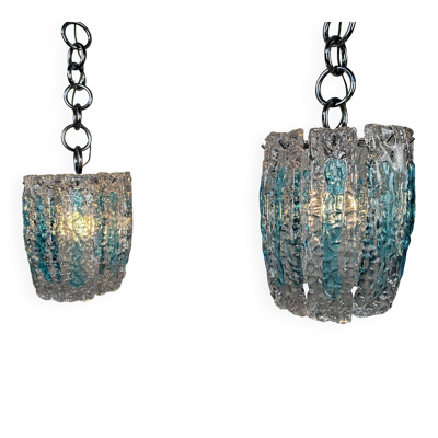 2 suspensions vintage Mazzega Murano