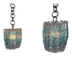 2x vintage Mazzega Murano pendant lamps