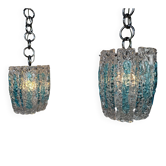 2 suspensions vintage Mazzega Murano