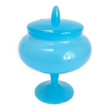 Pretty blue opaline sweet jar.