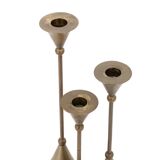 Trio of brass candlesticks, 1970s