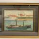 Tableau ancien, Marine, années 40