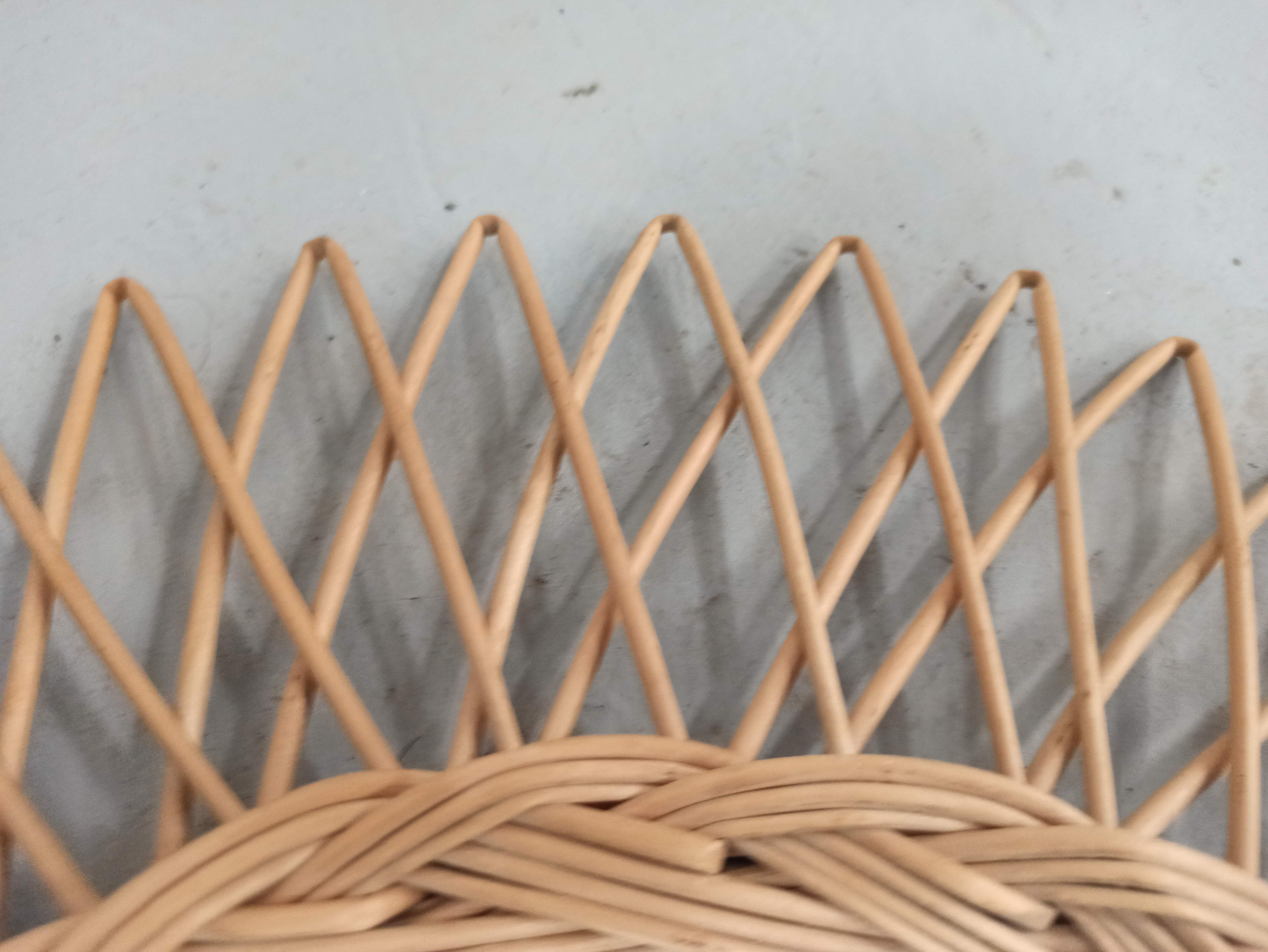 Round rattan sun mirror - 48cm