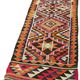 Turkish Handwoven Vintage Herki Kilim 90 cm x 348 cm