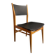 Chaise vintage Mid Century  assise noire