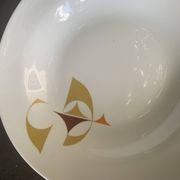 White porcelain deep dish, Schirnding Bavaria, design, vintage 1970