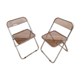 Pair of vintage Plia design chairs by G. Pipette for Castelli from the 60s