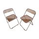 Pair of vintage Plia design chairs by G. Pipette for Castelli from the 60s
