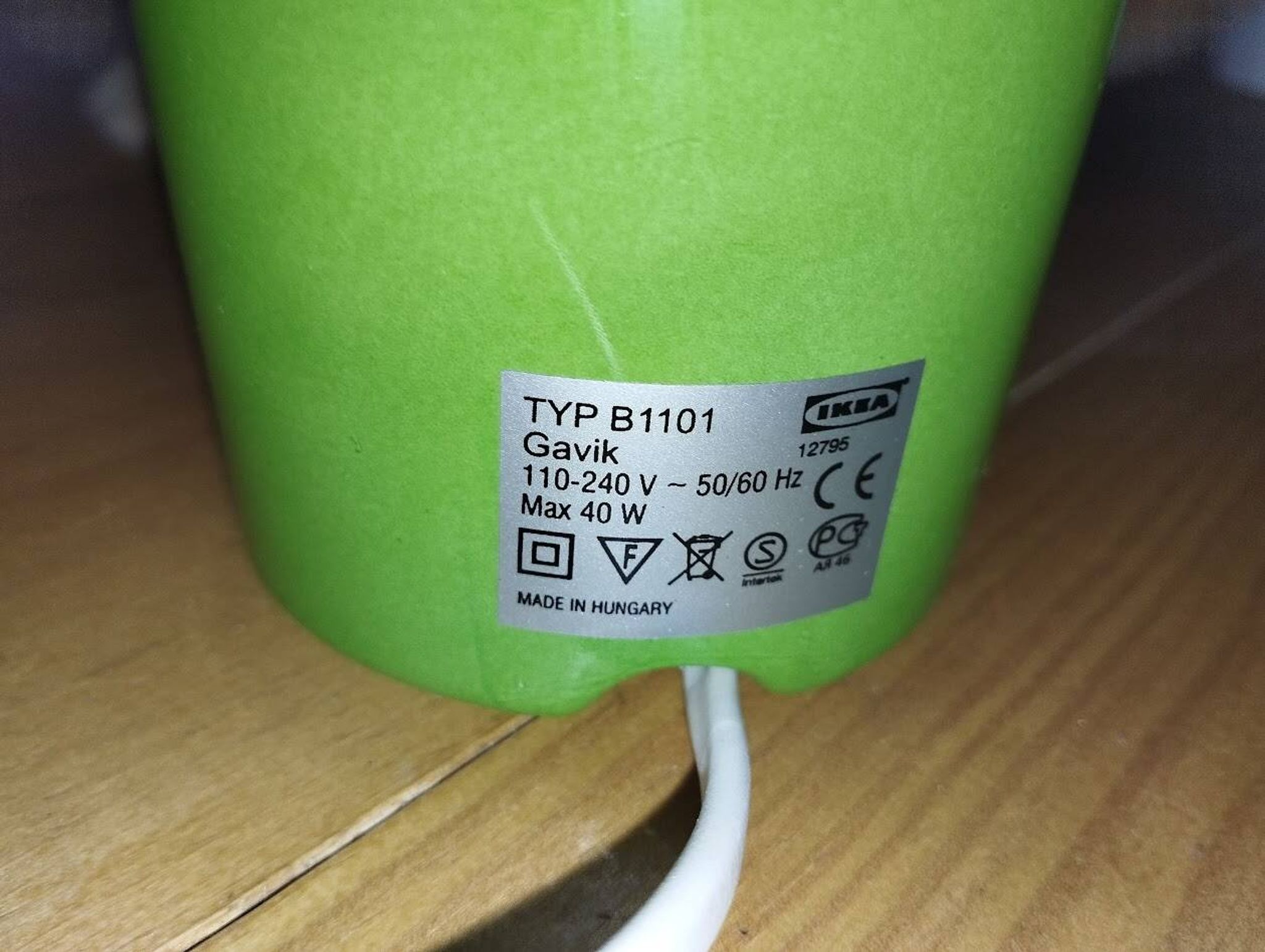 IKEA GAVIK Lamp – Apple Green – Scandinavian Design