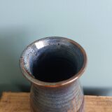 Handcrafted stoneware vase signed Parabis Béarn