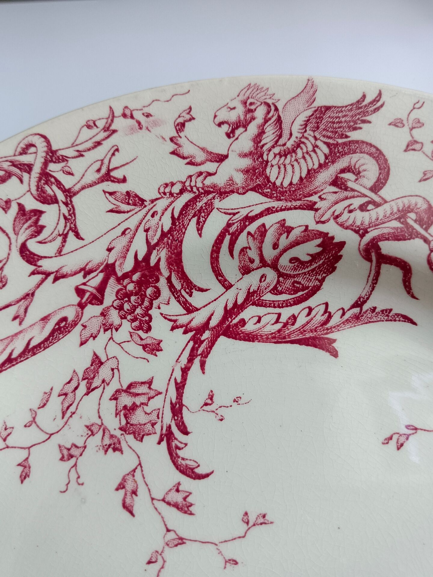 Joinville decorative plate KG Lunéville rose