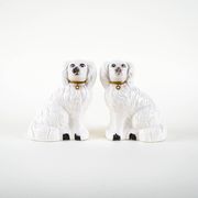 Ceramic dog figurines, English style, 1970s, made in England