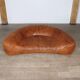 Croissant Sofa in Cognac Leather by Raphael Raffel for Honore Paris, 1970s