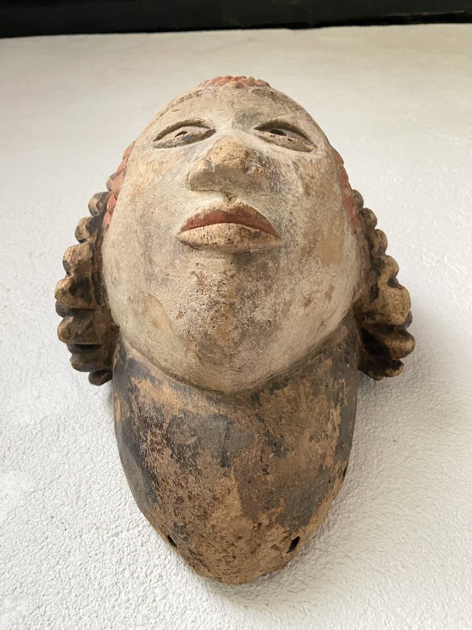 Pair of African Fang and Punu masks from Gabon