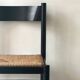 Modernist chair in wood and rope, France 1950