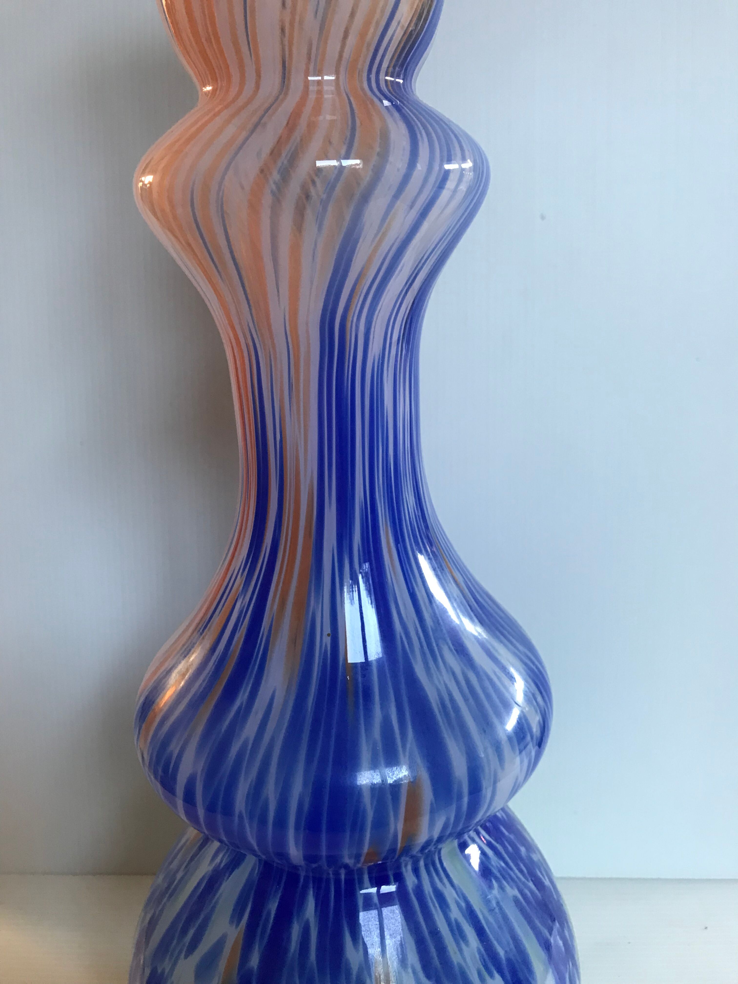 Multicolored vase Murano 46cm