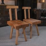 2 brutalist chairs from the mobichalet brand 1960's