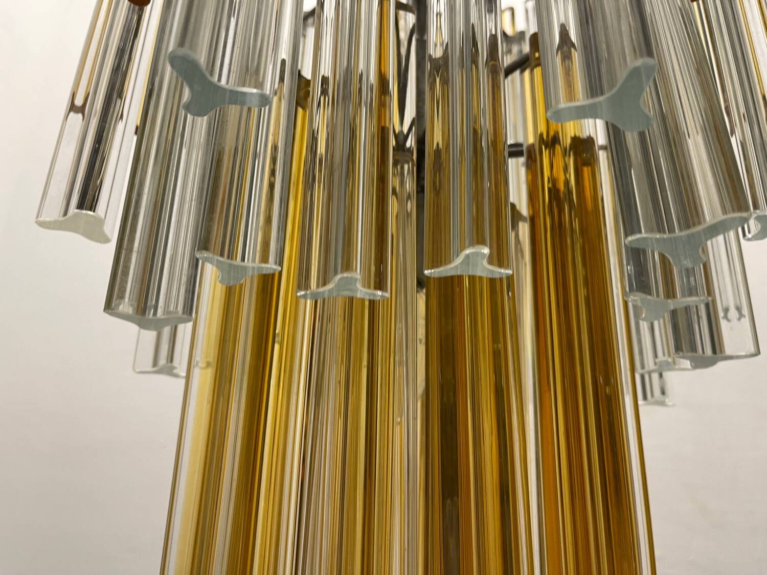 Italian Murano Glass Prism Trilobi Chandelier 1970’s