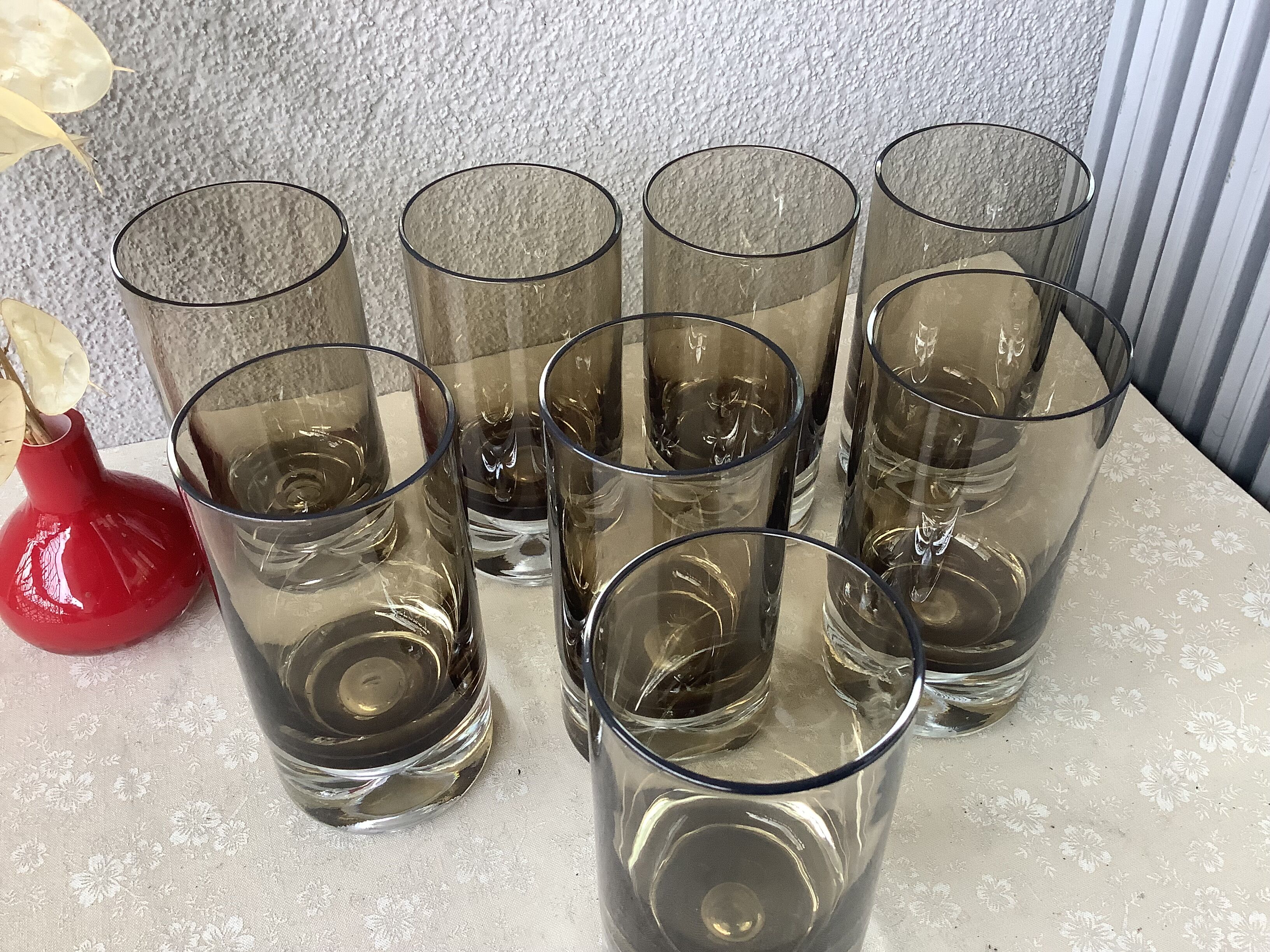 Set of 8 Gral Germany glasses design Roland Posch model Las Palmas