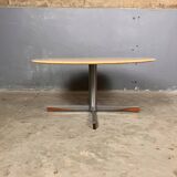 Table basse Mid Century en marbre chromé et palissandre