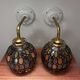 Paire d’appliques murales globes à facettes multicolores