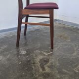 Set of six vintage teak dining chairs