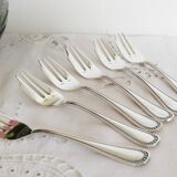 Oyster or dessert forks, silver sfam