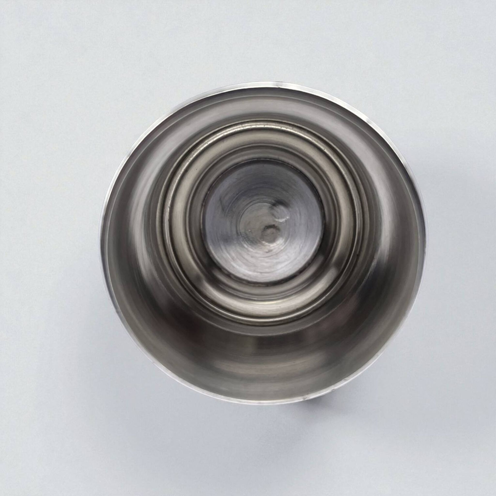 Silver-plated metal egg cup – vintage 1960s