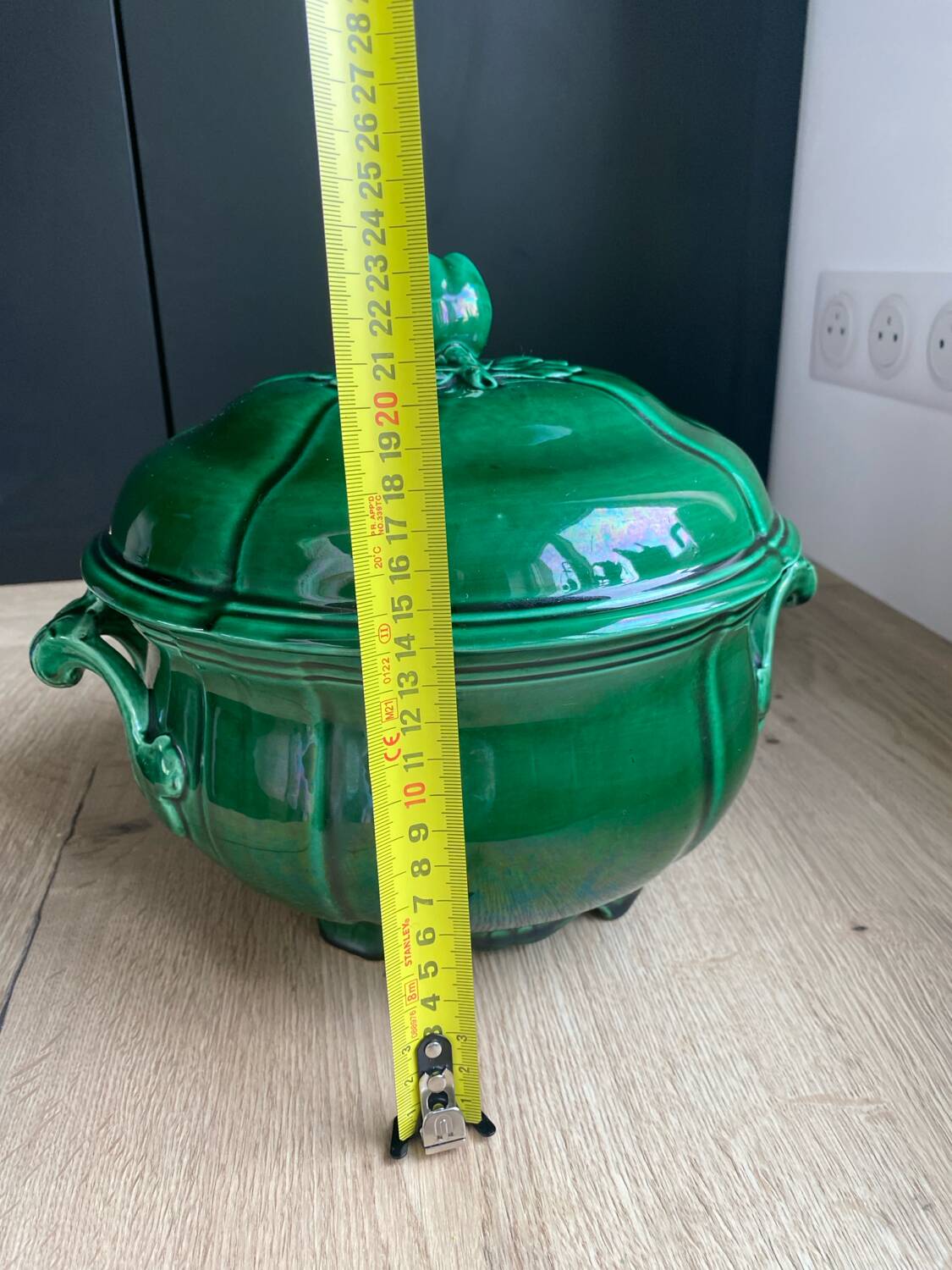 green earthenware soup tureen