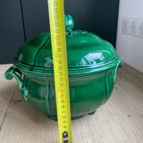 green earthenware soup tureen