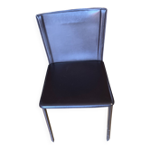 Italian design leather chair in the style of Mario Bellini for Cassina.